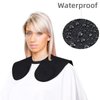 Wokyo Silicone Hair Cutting Collar, Non-slip Hair Cutting Mat Haircut Cape Catcher Neck Wrap Guard Neck Fitting Accessories Professional Hair Salon Stylist Supplies (Black short)