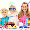 Hooqict 9 Pcs DIY Building Blocks Glasses Building Bricks Party Supplies for Kids Adults Building Block Birthday Party Favors, Carnival Party Glasses Decorations