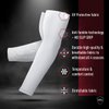 EDGE SPORTS Arm Compression Sleeve Pair, Anti-Fumble Football Arm Sleeves, White, Small