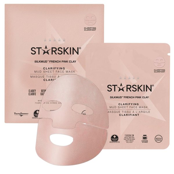 STARSKIN Pore Cleansing Clay Mask, Award Winning Clay Mask, Mix of French, Kaolin & Bentonite Clay, Purifies, Unblockes Pores, Silkmud