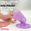 Tweexy Anti-Spill Nail Polish Bottle Holder Stand With Tilted Smartgrip Suction - For Fingernail Painting and Nail Art