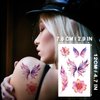 10-Pack Colorful Butterfly, Feather, and Galaxy Temporary Tattoo Stickers – 2.9 x 4.7 Inch – Fake Tattoos Perfect for Halloween, Cosplay, and Festivals for Adults and Kids