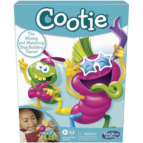 Hasbro Gaming Cootie Mixing and Matching Bug-Building Kids Board Game, Easy and Fun Preschool Games, 2-4 Players, Easter Basket Stuffers or Gifts, Ages 3+
