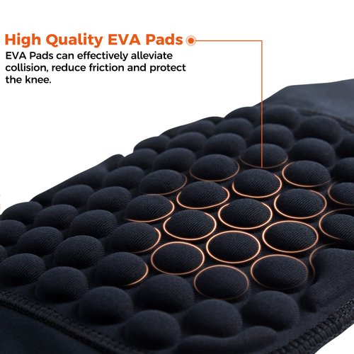 COOLOMG Basketball Knee Pads Youth Kids Adult Football Knee Compression Sleeves Black M