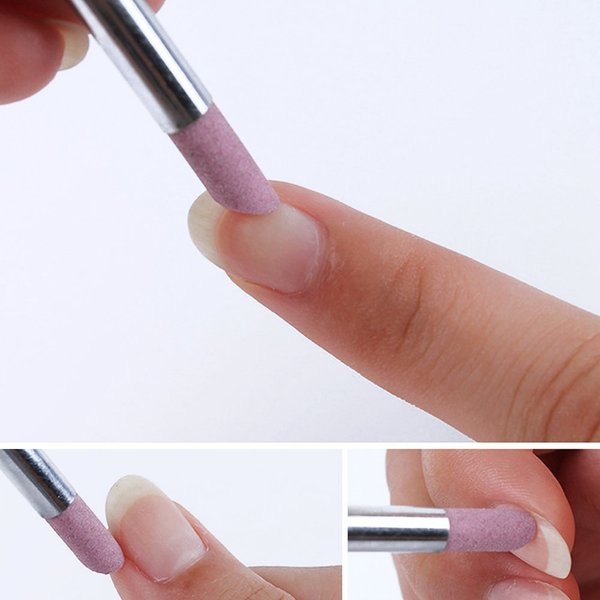 Yimart® 5PCS Stone Sanding Nail File Tools Nail File Cuticle Remover Trimmer Buffer Pedicure Pen Washable Manicure Tool Nail Salon Makeup Cosmetic Tool (5PCS Stone Sanding)