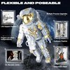 FarBlocked Space Astronaut Building Block for Boy 12+, Astronaut Building Block Set Flexible Space Explorer Toy with Display Stand, Cool Spaceman Building Set for Adults, 966Pcs