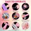 Dual Nail Forms Set,TsMADDTs Clear Acrylic Coffin Nail Forms Set with 120pcs Gel Nail Molds 10pcs Clear Nail Tips Clips,Nail Gel Brush Pen Nail Files Buffer Cuticle Pushers,Nail Extension Forms Set