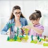 Hayder Jungle Trees Plants Building Blocks with Baseplates, Botanical Parts Leaf Flower Forest Plants Pieces Garden Scenery Building Bricks Toys Compatible with All Major Brands
