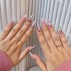 GlimightyX Gel Press on Nails Short,Handmade Salon Quality Thick Acrylic Cat Eye Designs Nails Press on,Reusable Medium Almond Long-lasting for 3 Weeks,10 Nails S Size,Punk Elegance