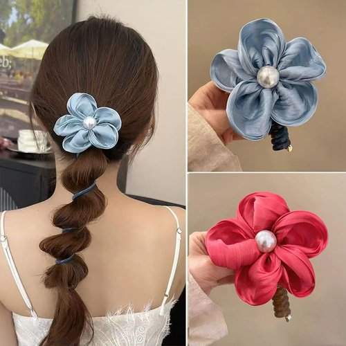 4 Pcs spiral Telephone Wire Hair Bands Braided Colorful Phone Spiral Hair Ties Ponytail Holder Braids Fixed Hair Rope for Women Girls Daily Headdress