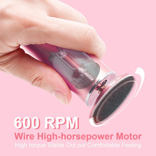 HayZBao Electric Foot File - Callus Remover for Feet,Professional Pedicure Tool for Dead Skin and Calluses,Adjustable Speed Foot File with 60 Pcs Sandpaper Discs - Pink