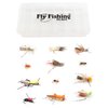 The Fly Fishing Place Trout Fly Assortment - Essential Terrestrials Fly Fishing Flies Collection - Includes Foam Hoppers, Ants, Beetles, and Cicadas - 1 Dozen Trout Flies with Fly Box