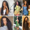 Siyun Show 30 Inch Deep Wave Lace Front Wigs Human Hair 13x4 HD Lace Frontal Wigs Human Hair Pre Plucked Curly Lace Front Wig Human Hair Wig Deep Wave Curly Wigs Brazilian Hair 150% Density