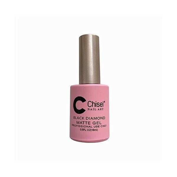 Chisel Nail Art Soak Off Gel - Black Diamond Top Matte Gel 0.5 oz