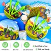 YIGZAG Farm Green Tractor Birthday Party Supplies, Tractor Birthday Decorations with Tractor Balloons, Backdrop, Tablecloth, Banner, Cake Toppers, John Deere Birthday Party Supplies Plates Napkins