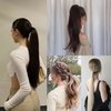 Mitrygreen Claw Clip Ponytail Extension 18" Clip in Wavy Ponytail Hair Extensions Long Pony Tails for Women Extensions Ash Blonde Mix Light Brown Wave Hairpiece