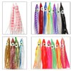 Fishing Lures Squid Skirts Octopus Lures Soft Plastic Trolling Skirt Lure Kit Saltwater Fishing Bait for Bass Trout 1.8inch 60pcs