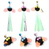 6 PCS Cat Toy Wand Refills, Shiny Insect Refills for Cat Wand Toy Furr Cat Toys Interactive Cat Teaser Wand Attachments, with Bell Fishing Pole Toy, Chase Exercise Toys for Indoor Cats and Kittens