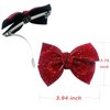 LINAYOHA 1 Pcs Red Elegant Jewelry Crystal Shiny Rhinestones Butterfly Hair Bow Claw Clip Accessories For Women Girls Flower Princess Headwear HairPins Headpiece Hair headdress Barrettes Gift