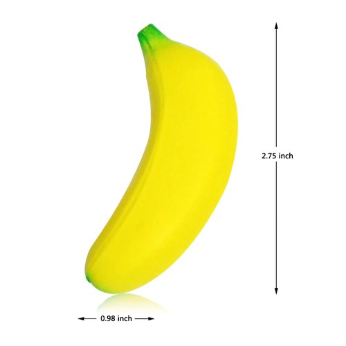 iMagitek 12 Pack Banana Stress Relief Toys Banana Stress Balls PU Toys for Kids Party Favors Supplies, Stress Relief Party Favors