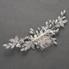 SWEETV Bride Wedding Hair Comb Rhinestone Bridal Hair Accessories Pearl Bridal Hair Pieces Bridal Hair Clips Hair Side Comb for Women and Girls