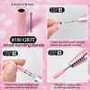 SALVMARY Sanding Bands for Nail Drill with 3.1MM Mandrel Bit Set, 180 Fine Grit Small Nail Files Sanding Band for Acrylic Nails Gel Manicure and Pedicure 50 Pcs, Pink