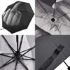 Sun-Mall Compact Umbrella,Golf Umbrella,Windproof Travel Umbrella,Black Umbrella,Middle Finger Umbrella,Compact Folding Reverse Umbrella with Case For Gifts