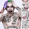 FANRUI 6 Sheets Joker Tattoos Halloween Face Makeup Kit, Halloween Joker Temporary Tattoos For Men Women Adults, Smile Face Clown Damaged Tattoo Joker Prisoner Cosplay Costumes And Party Accessories