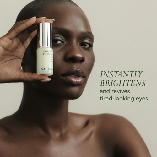 KAT BURKI Eye Cream with 8% Stabilized Vitamin C & Caffeine. Dark Circle Reducing & Depuffing Treatment, 0.5 fl. oz.