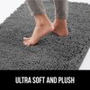 Gorilla Grip Soak Stopper Washable Chenille Dog Doormat, Muddy Paws, Dogs Bed Mats, Rubber Backing, Absorbent Quick Dry Microfiber, Inside Front Door Mat, 24x17, Grey