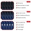 Xtrend 6Pcs 24 Inch Ombre Jumbo Braiding Hair 2 Tone Afro Braiding Hair Extensions 24 Inch Synthetic Hair for Braiding 100g/pc (5 Pieces, Black/Dark Blue#)