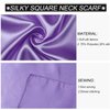 SATINIOR 15 Pieces Women Square Neck Scarf Mixed Solid Colored Neckerchief Head Wraps Scarf Bandana
