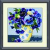 Design Works Crafts, 10" x 10" Needlepoint Kit, Pansies