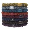 L. Erickson Grab & Go Pony - Fall Colors - 8 Pack Ponytail Holder Hair Ties - Dark Color Mix