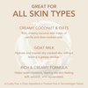 Dionis Goat Milk Skincare 3.3oz Creamy Coconut and Oats Scented Hand & Body Cream - Travel Size For Hydrating & Moisturizing