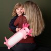 Auspicious beginning 20" Cute Axolotl Stuffed Animal Plush Pillow, Soft Kawaii Cat face Pink Axolotl Body Pillow Long Plush Doll Standing Hugging Pillow Toys for Kids Children Adults Gifts
