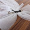Party Decorations Hair Bow Barrettes Bridal Veils Pearl White Hair Bow Clips Accessories Bride to Be Shower Gift Bridesmaid Veils (Flat)