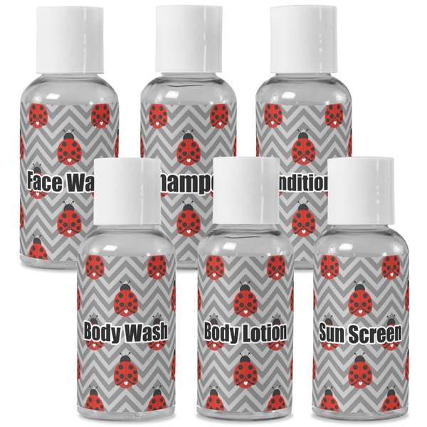 YouCustomizeIt Personalized Ladybugs & Chevron Travel Bottles