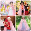 Vicloon 11PCS Princess Cape Set, Princess Dress Up Cloak With Crown, Wand, jewelry, and bag, Princess Dress Up Clothes for Little Girls, Princess Cape for 3+ Year Old Christmas Birthday Gifts(Pink)