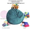 Kisoy 3 Ft Bean Bag Chair Cover (No Filler) Stuffed Animal Storage Bean Bag Cover Pets Dogs/Cats Lazy Beds. Washable Ultra Soft Corduroy Stuffed for Organizing Plush Toys or Textile, Sack Bean Bag