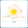 Hapdoo 1PC Hawaiian Flower Hair Clips, Plumeria Frangipani Hair Claw Clip, Tropical Artificial Floral Party Beach Hair Clips for Thin Hair Thick Hair, Luau Hawaii Bridal Wedding Hair Accessories