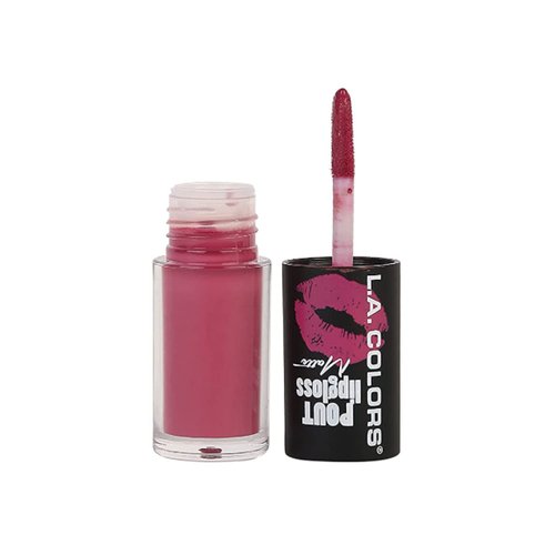L.A. COLORS 1 Pout Matte LipGloss [ CLG637 Kissable ] Lip Gloss Stick + Free Zipper Bag