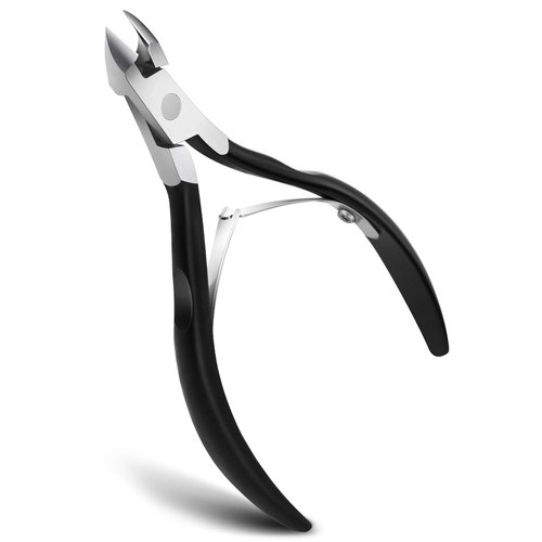 FERYES Cuticle Clipper Professional Manicure and Pedicure Cuticle Remover Tools, Medical Grade Stainless Steel Cutical Cutter, 8mm Jaw- 1 Piece (Black)