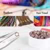 NIACONN 1000Pcs MicroLink Beads for Hair Extensions, 5mm Silicone Lined Beads Microlink Rings Hair Extensions Tool-Brown