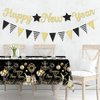 FHGG Glitter Happy New Year 2025 Banner Decorations New Years Eve Banner New Years Eve Party Supplies 2025 Happy New Year Sign for Happy New Year Decorations NYE Party Supplies Decorations 2025 Gold