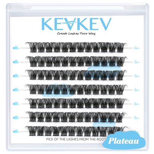 Lash Clusters 84 Pcs Cluster Lashes Eyelash Clusters DIY Cluster Eyelash Extensions Individual Lashes Thin Band & Soft(Plateau,D-14mm)