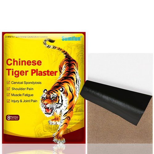 Sumifun 96pcs Tiger Relief Patches, Tiger Plaster, Back Patch for Knee, Neck, Muscle, Shoulders, Body Herbal Plaster