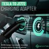 NIVION 80A Tesla to J1772 Charging Adapter –250V for J1772 EVs & PHEVs - Compatible with Tesla High Powered Connectors, Wall Connector, Mobile Connectors and Destination Chargers (NOT for Jeep)