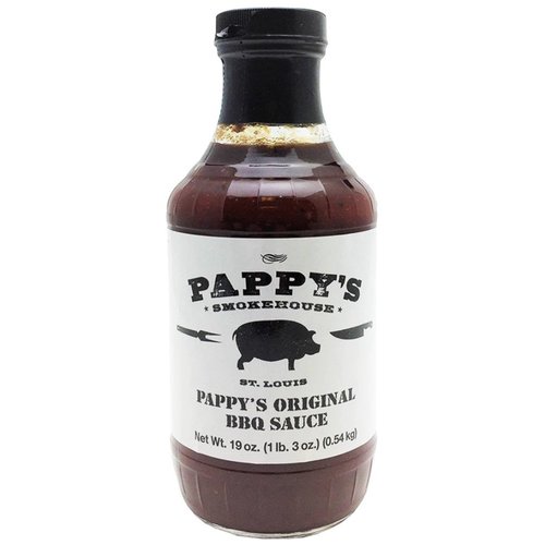 Pappy's Smokehouse Original BBQ Sauce, 19 Ounce, Memphis Style Barbecue From The Best St. Louis BBQ Restaurant