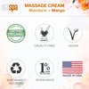 BCL SPA Massage Cream organic Mandarin + Mango body lotion with shea butter, aloe vera, peppermint, argan and jojoba oils, body cream to invigorate, hydrate and soften the skin. Home/Pro use 16 fl oz